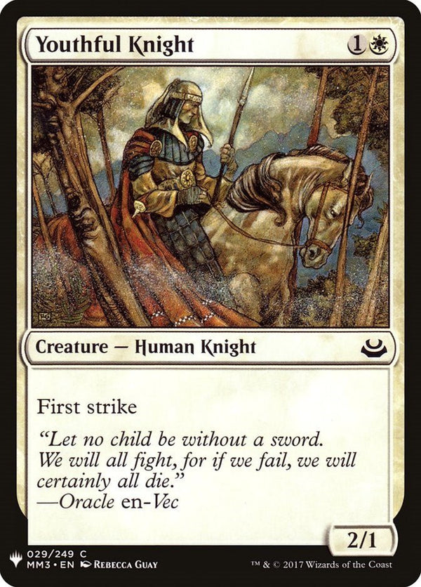Youthful Knight [LIST - 29] - Cartes Sportives Rive Sud
