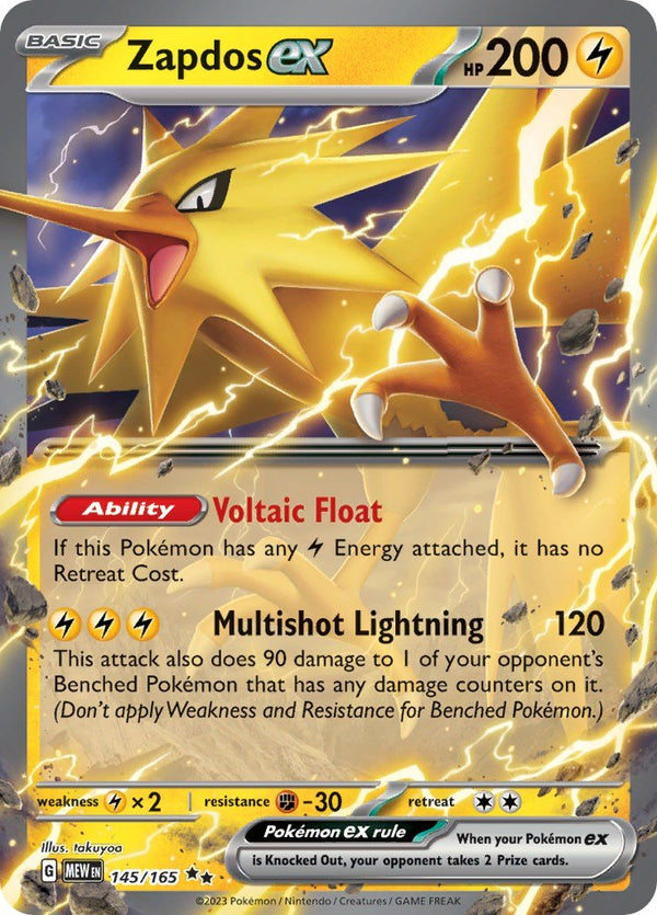 Zapdos ex - 145/165 [MEW - 145/165] - Cartes Sportives Rive Sud