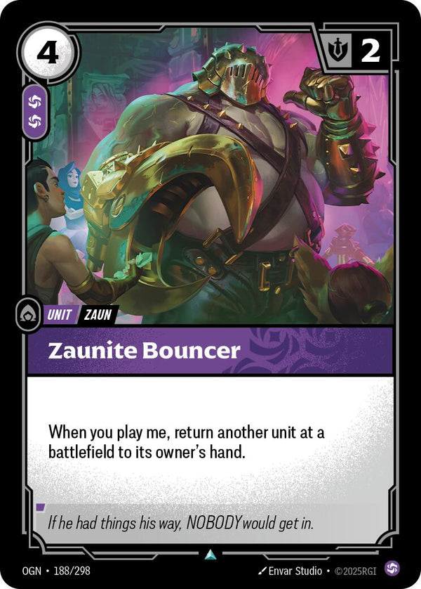 Zaunite Bouncer [OGN - 188/298] - Cartes Sportives Rive Sud