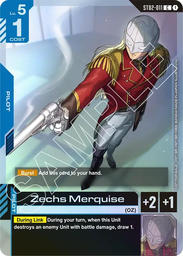 Zechs Merquise (Championship Participation Pack 01) [GCG - PR - ST02 - 011] - Cartes Sportives Rive Sud