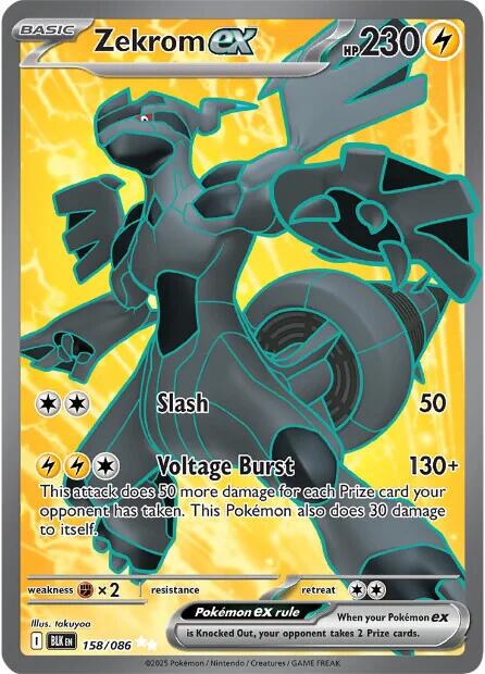 Zekrom ex - 158/086 [BLK - 158/086] - Cartes Sportives Rive Sud