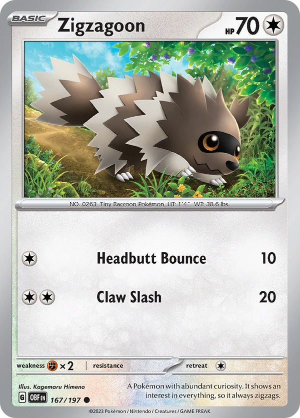 Zigzagoon [OBF - 167/197] - Cartes Sportives Rive Sud