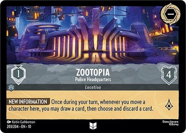Zootopia - Police Headquarters [10 - 203/204] - Cartes Sportives Rive Sud