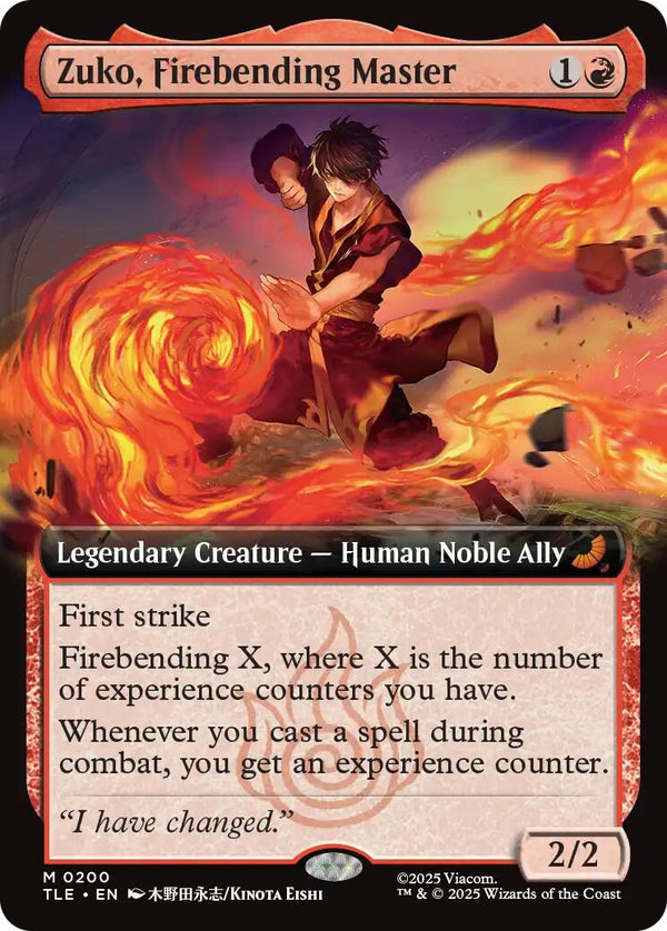 Zuko, Firebending Master (Extended Art) [TLE - 200] - Cartes Sportives Rive Sud